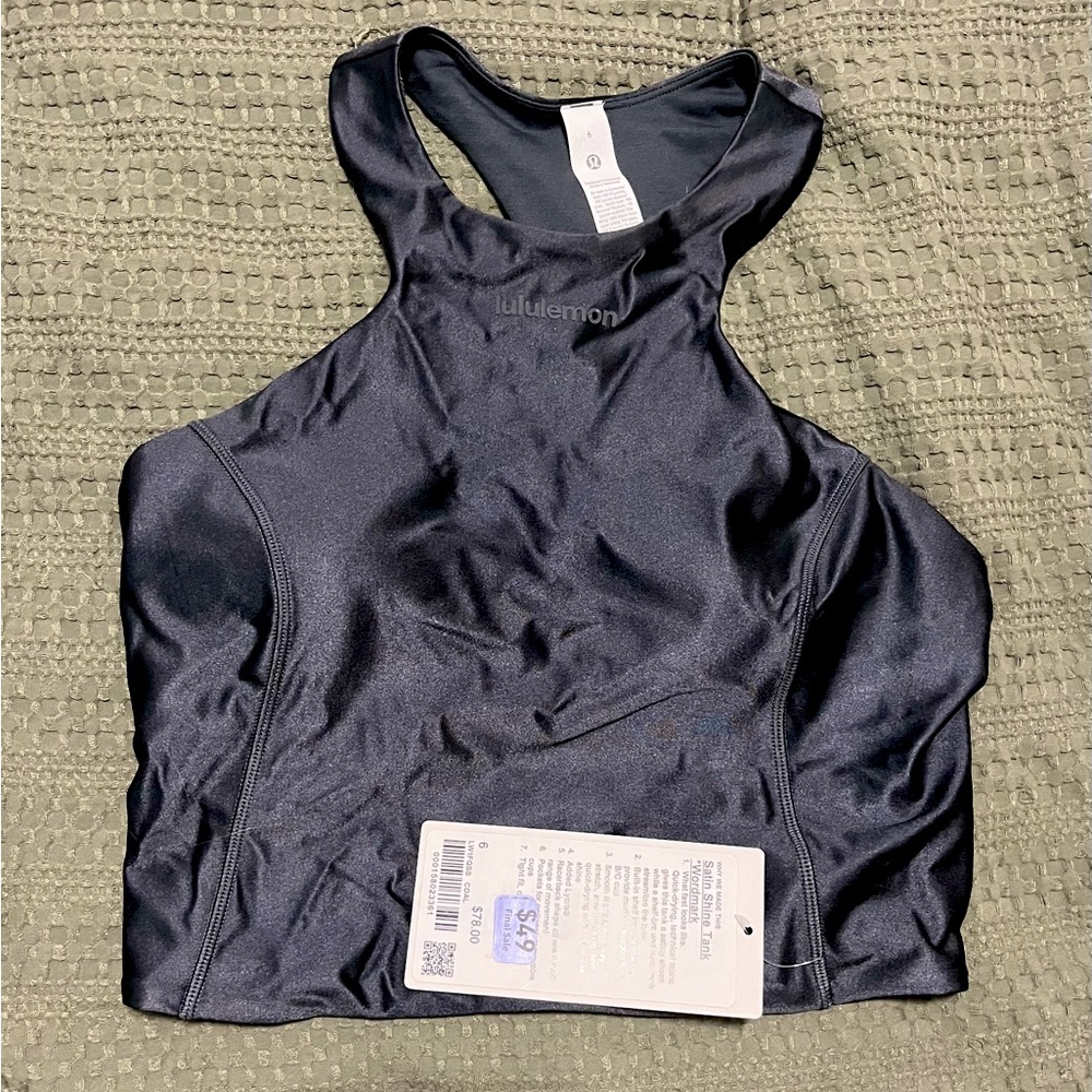 BNWT Lululemon Satin Shine Tank Wordmark